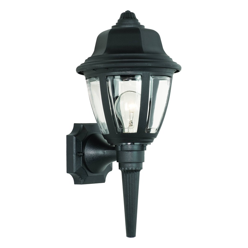 Essentials 1-Light Outdoor Wall Lantern In Black   ELK