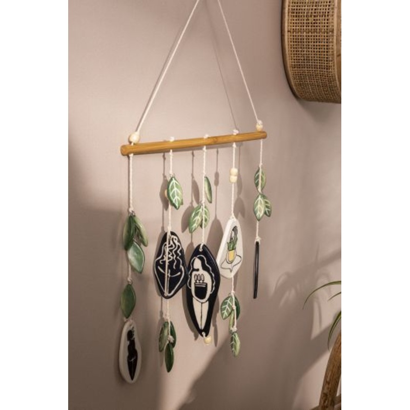 Yana Hand Painted Ceramic Tiles Mobile By Accent Decor