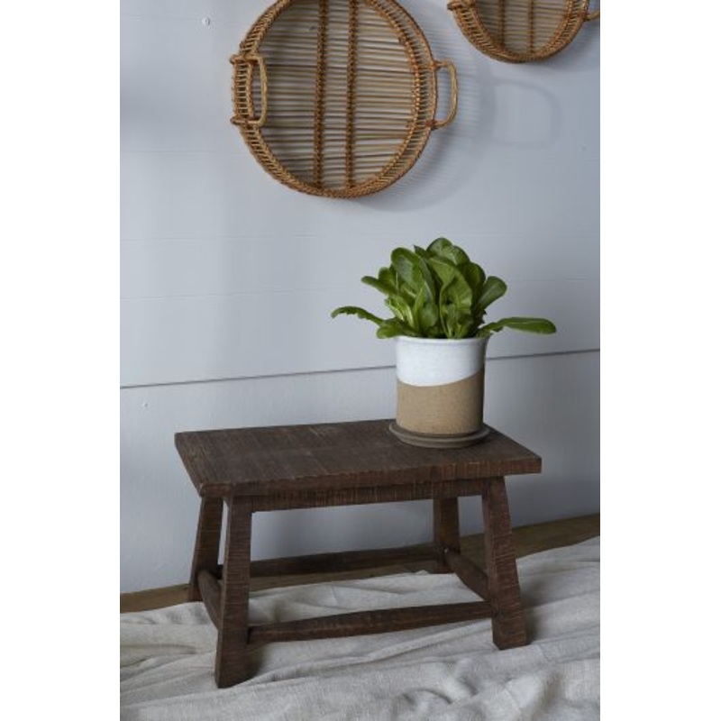 Alora Wood Stool By Accent Decor