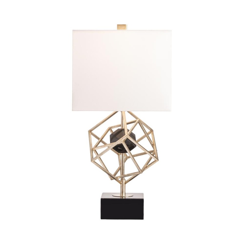 Crestview Collection Ashby Gilded Interlocking Cubes Table Lamp