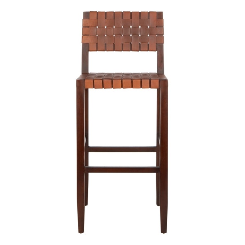 Safavieh Paxton Woven Leather Barstool