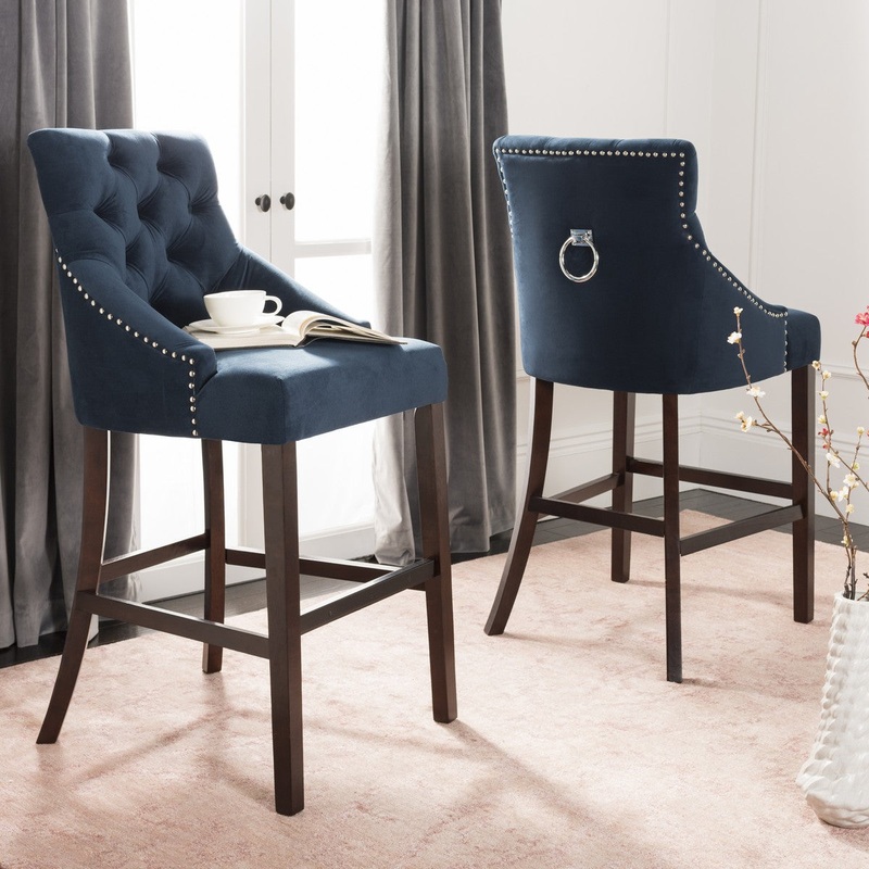Safavieh Eleni Tufted Wing Back Bar Stool