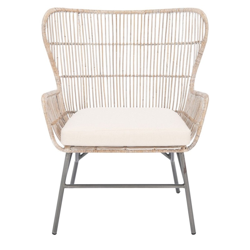 Safavieh Lenu Rattan Accent Chair W/ Cushion