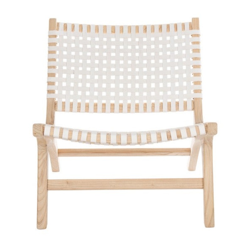 Safavieh Luna Leather Woven Accent Chair