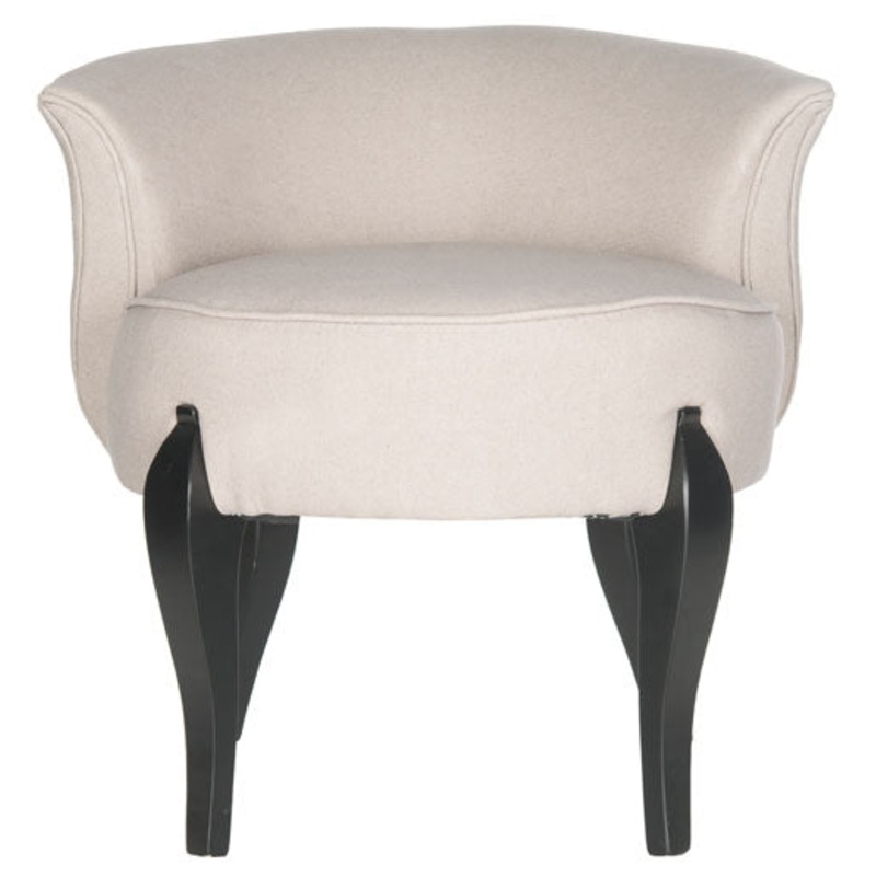 Safavieh Mora French Leg Linen Vanity Chair