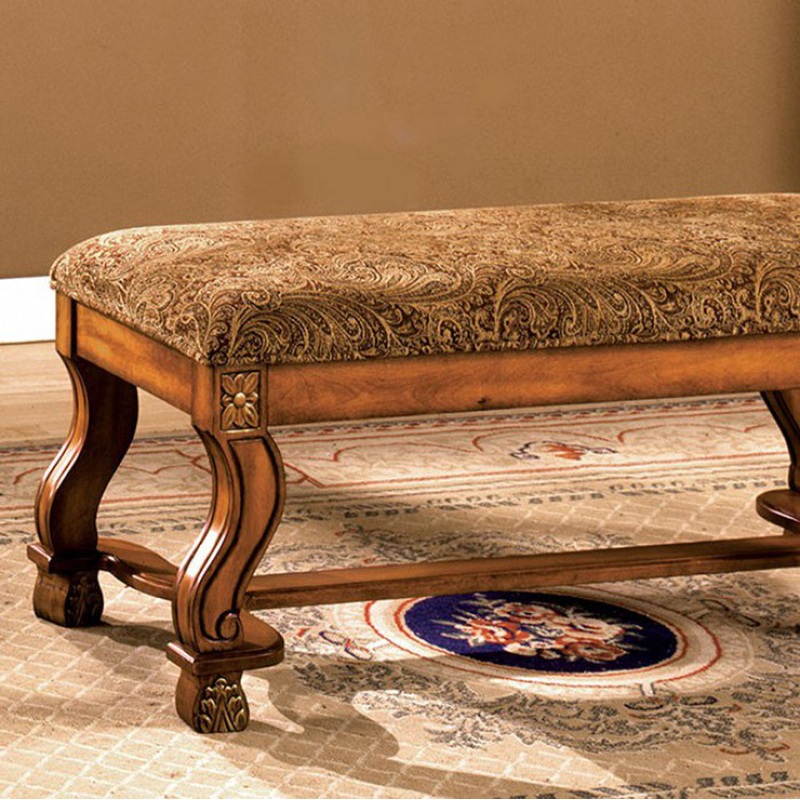 Vale Royal Traditional Bench, Antique Oak  By Benzara