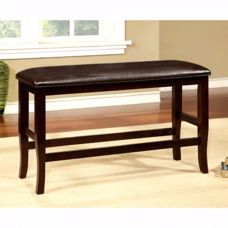 Woodside Ii Counter Height Espresso Finish Bench  By Benzara