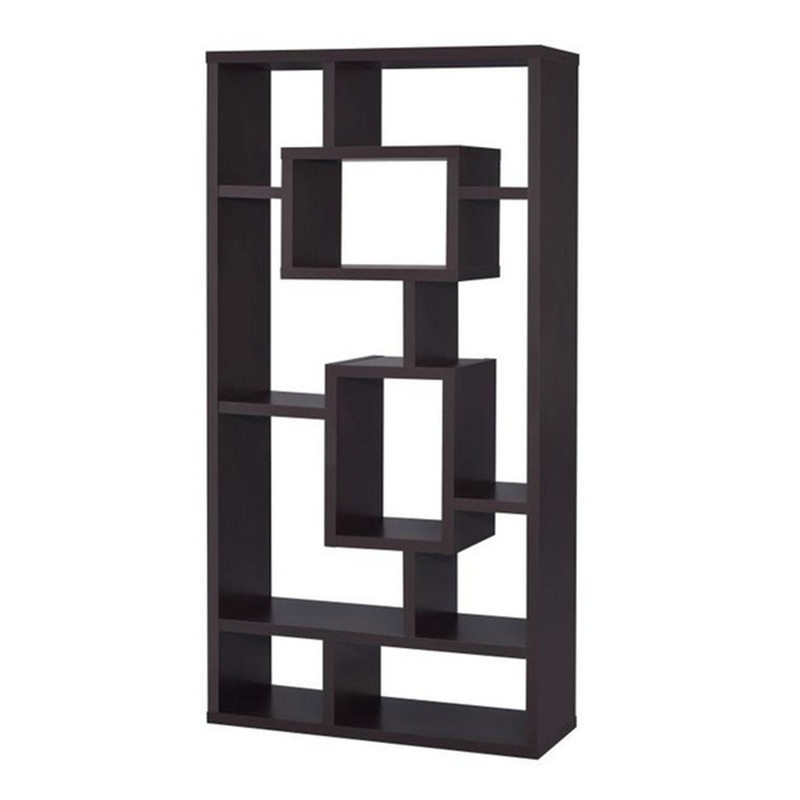 Aesthetic Fine Looking Rectangular Bookcase, Brown  By Benzara