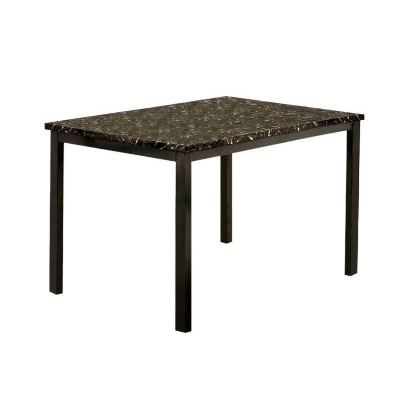 Colman Modern Dining Table In Black  By Benzara
