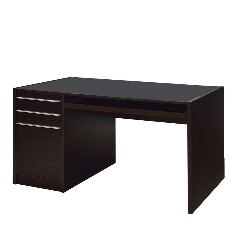 Contemporary Connect-It Computer Desk, Brown  By Benzara