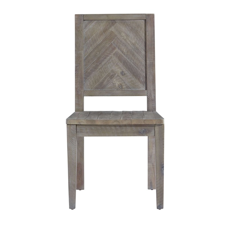 Wooden Side Chair With Fabric Upholstered Seat, Brown By Benzara